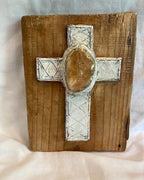 Icoană artistică cu cruce și piatră semiprețioasă